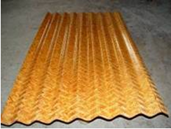 Bamboo mat corrugated sheet